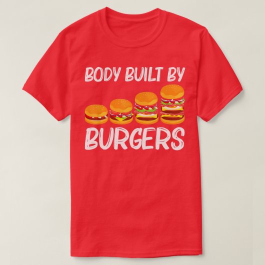 Koel hamburger voor mannen Cheeseburger Fast Foo T-shirt (Design voorkant)