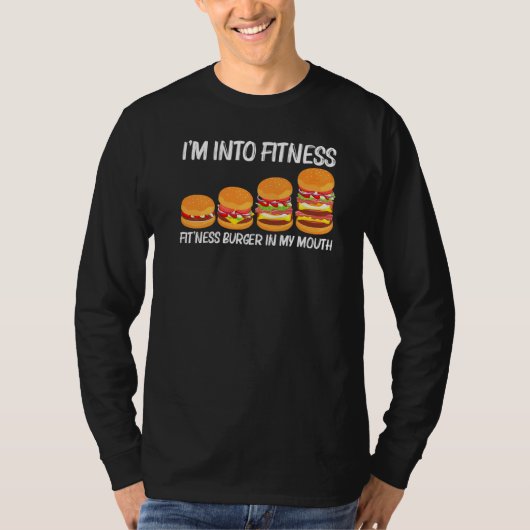 Koel hamburger voor mannen Cheeseburger Fast Foo T-shirt (Voorkant)