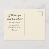 Koel  handbediende Kaart Verplaatsingsaankondiging (Achterkant)