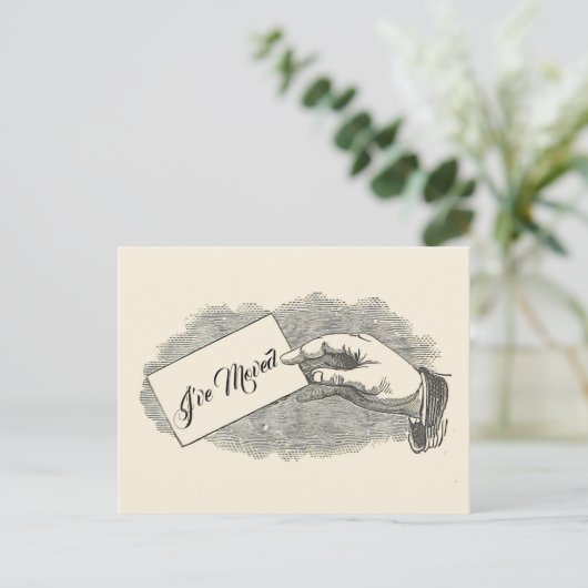 Koel  handbediende Kaart Verplaatsingsaankondiging (Staand voorkant)