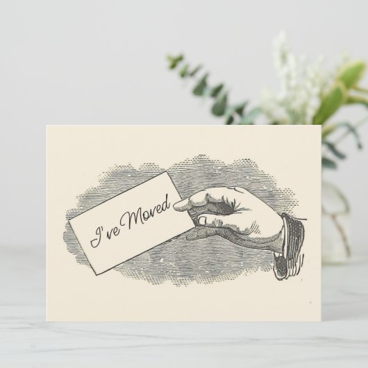 Koel  handbediende Kaart Verplaatsingsaankondiging (Staand voorkant)