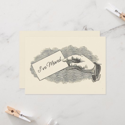 Koel  handbediende Kaart Verplaatsingsaankondiging (Voorkant / Achterkant in situ)