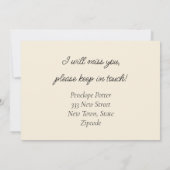 Koel  handbediende Kaart Verplaatsingsaankondiging (Achterkant)