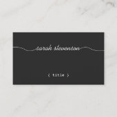 Koel, handgeschreven script, eenvoudige zwarte sch visitekaartje (Voorkant)