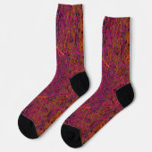 Koel heet roze abstract takpatroon sokken (Links)