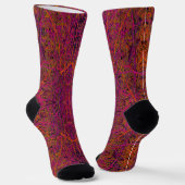 Koel heet roze abstract takpatroon sokken (Gebogen)