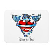 Koel Heilig Hart met Engel Vleugels Magneet (Horizontaal)