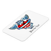 Koel Heilig Hart met Engel Vleugels Magneet (Linkerzijde)