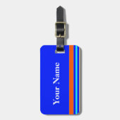 Koel helderblauw bagage moderne bagage label (Voorkant verticaal)