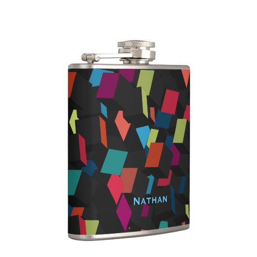 Koel het Abstracte Geometrische Bebouwingspatroon  Heupfles (Rechts)