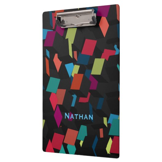 Koel het Abstracte Geometrische Bebouwingspatroon Klembord (Links)