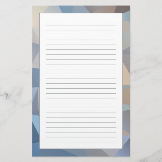Koel het Abstracte Patroon van de Driehoek Briefpapier (Voorkant)