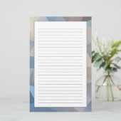 Koel het Abstracte Patroon van de Driehoek Briefpapier (Staand voorkant)