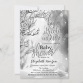 Koel Het is koud buiten het Baby shower van de Win Kaart (Voorkant)