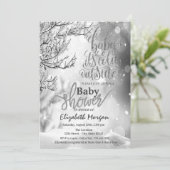 Koel Het is koud buiten het Baby shower van de Win Kaart (Staand voorkant)