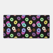 Koel het kleurrijke donuterpatroon zwart bureaumat (Voorkant)
