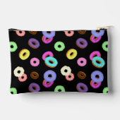 Koel het kleurrijke donuterpatroon zwart etui (Achterkant)