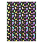 Koel het kleurrijke donuterpatroon zwart tafelkleed (Voorkant)