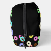 Koel het kleurrijke donuterpatroon zwart toilettasje (Rechts)