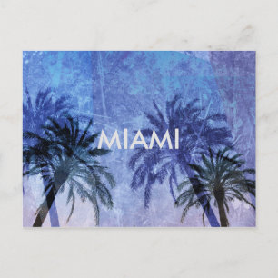 Koel het moderne unieke palmboomontwerp Miami Briefkaart