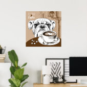 Koel het Tijd voor het Ontwerp van de Koffieprijso Poster (Thuiskantoor)