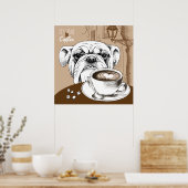 Koel het Tijd voor het Ontwerp van de Koffieprijso Poster (Keuken)