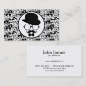 Koel hipster omringd door eierassen visitekaartje (Voorkant / Achterkant)