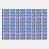 Koel Holografisch Vaporwave Vingerafdrukpatroon Inpakpapier Vel (Voorkant)