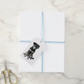 Koel hond met zonnebril cadeaulabel (Met Touw)