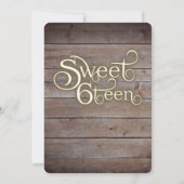 Koel hout elegante String lichten gouden schitteri Kaart (Achterkant)