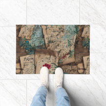 Koel hout en oud papier Rustieke kunst stijl