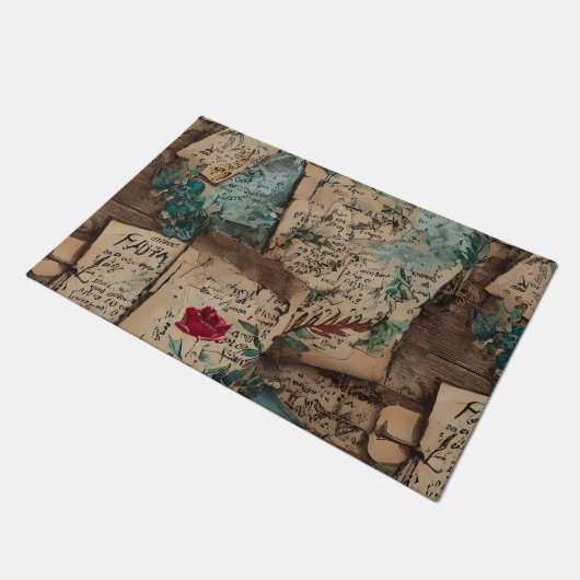 Koel hout en oud papier Rustieke kunst stijl Deurmat (Schuin)