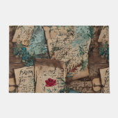 Koel hout en oud papier Rustieke kunst stijl Deurmat (Voorkant)