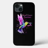 Koel Hummingbird Holding roze lintborstkanker Case-Mate iPhone Case (Achterkant)