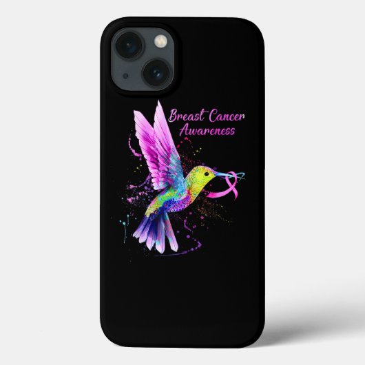 Koel Hummingbird Holding roze lintborstkanker Case-Mate iPhone Case (Achterkant)