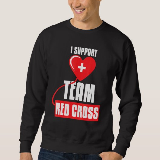 Koel I steun Team Red Cross Caring Red Cross Act Trui (Voorkant)