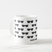 Koel-iconische winkS Black Sunbril Pattern Koffiemok (Voorkant links)