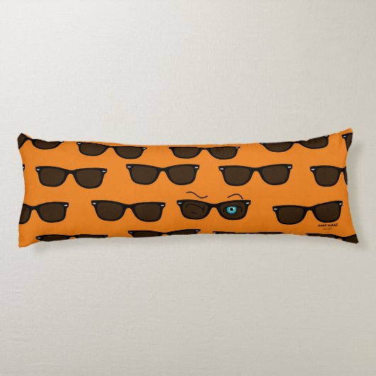 Koel-iconische winkS Black Sunbril Pattern Lichaamskussen (Achterkant)