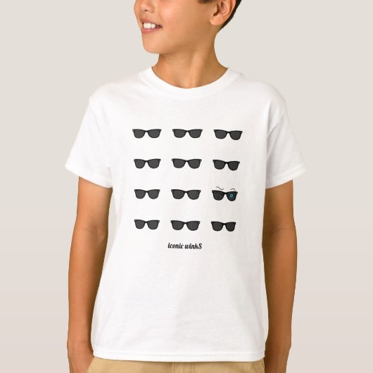 Koel-iconische winkS Black Sunbril Pattern T-shirt (Voorkant)