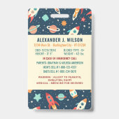 Koel identificatiekaartje voor kinderen met eigen  badge (Achterkant)