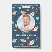 Koel identificatiekaartje voor kinderen met eigen  badge (Voorzijde)