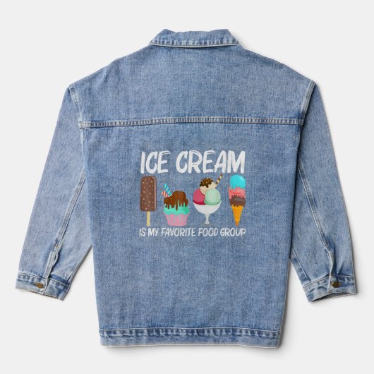 Koel ijs voor mannen Gelato-cone, bevroren de Denim Jacket (Achterkant)