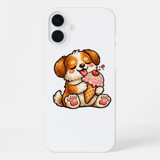 Koel Ijsje Hond iPhone Hoesje (Achterkant)