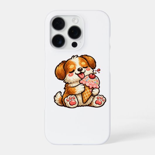 Koel Ijsje Hond iPhone Hoesje (Achterkant)
