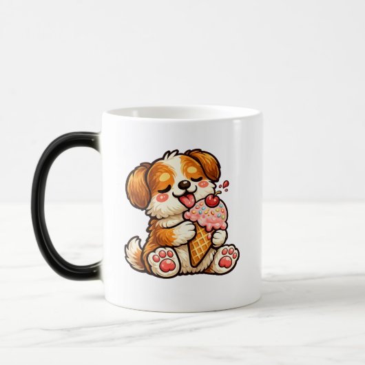 Koel Ijsje Hond Magische Mok (Links)