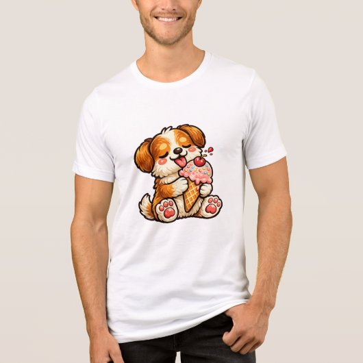 Koel Ijsje Hond Tri-Blend Shirt (Voorkant)