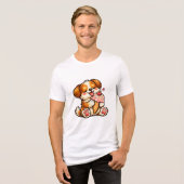 Koel Ijsje Hond Tri-Blend Shirt (Voorkant volledig)