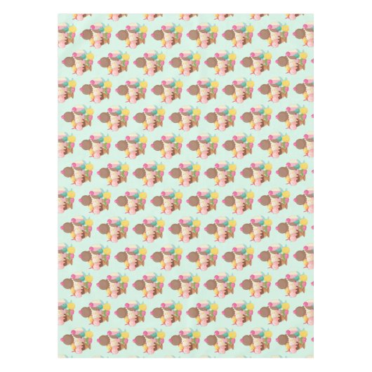 Koel ijspatroon horizontaal tafelkleed (Voorkant)