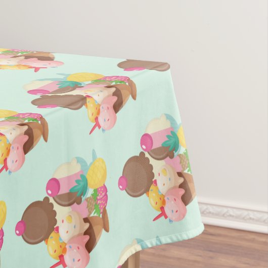 Koel ijspatroon horizontaal tafelkleed (Voorbeeld)