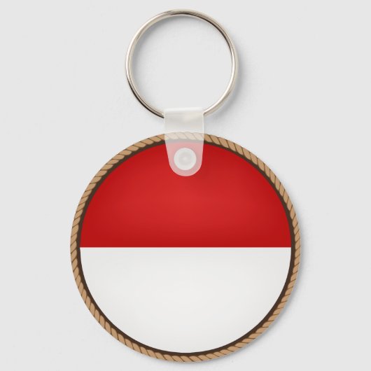 Koel Indonesisch vlaggenzegel Sleutelhanger (Voorkant)